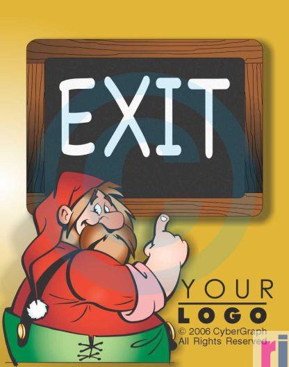 santa set exit sign